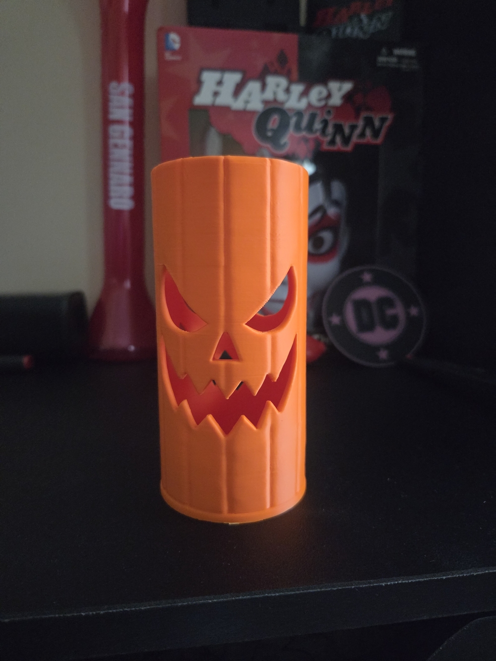 Orange Halloween Pumpkin Can Koozie- Unbranded